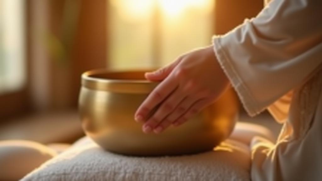 A serene private sound healing session with singing bowls